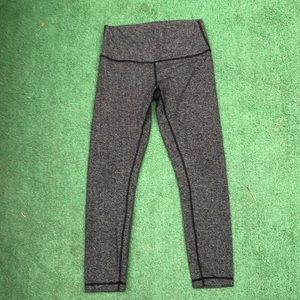 lululemon athletica Gray/black tweed colored size 8 leggings. EUC
